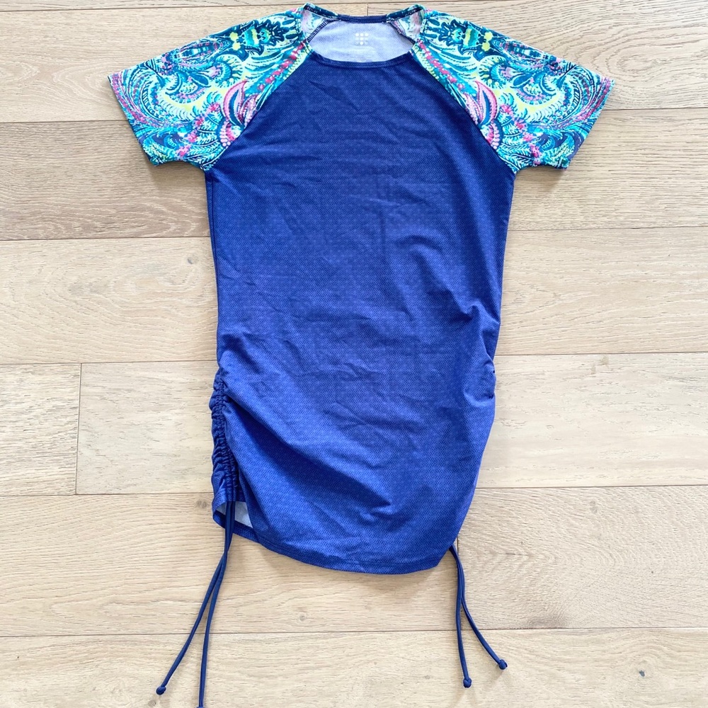 Title Nine short sleeve rash guard blue small - Picture 1 of 5